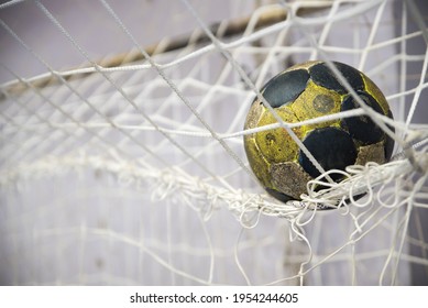 Handball Ball In The Net, On Goal, Futsal