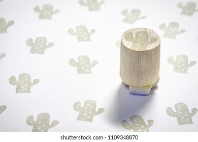 Handcraft Cactus Rubber Stamp Pattern