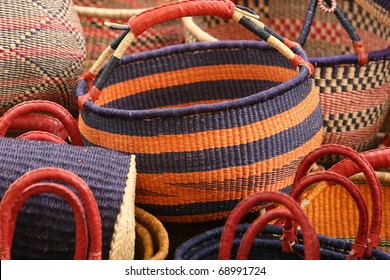 Handcrafted Baskets At Portland Oregon Saturday Market