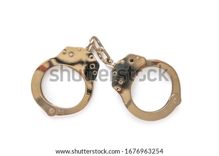 Handcuff isolated on white background