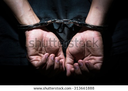 Handcuffed man Foto d'archivio © 
