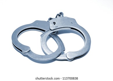 Handcuffs Blue Stock Photo 113700838 | Shutterstock