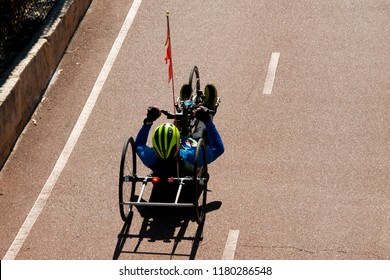 Handcycle on a Track - Powered by Shutterstock