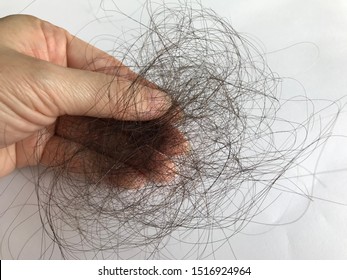 A handful of hair, problem from hair loss