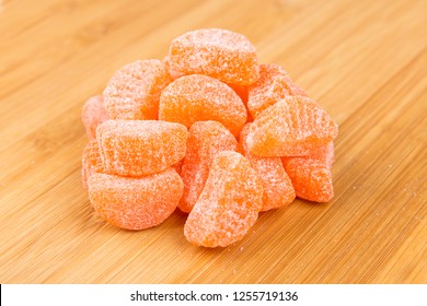 Handful Of Sugar Coated Candy Orange Slices