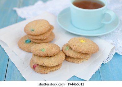 a handful of tea biscuits