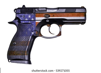 Handgun - isolated on a white background