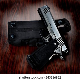 Handgun On A Table 