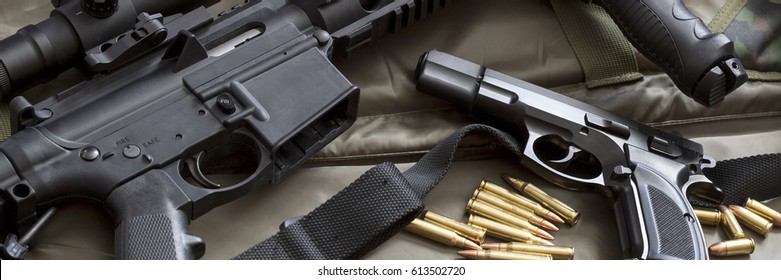 Handgun Rifle And Ammunition