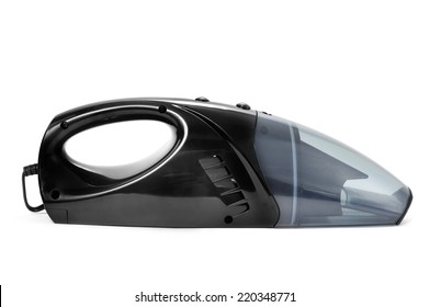 a hand-held vacuum cleaner on a white background