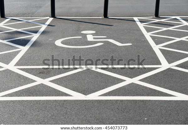 Handicap disabled sign for\
parking