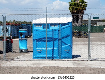  Handicap portable  toilet on industrial site                           