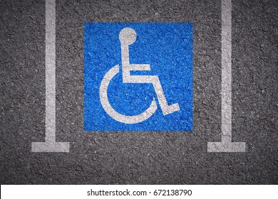 handicapped parking bay
