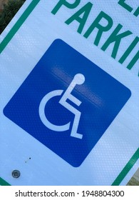 Handicapped Parking Sign Blue Logo