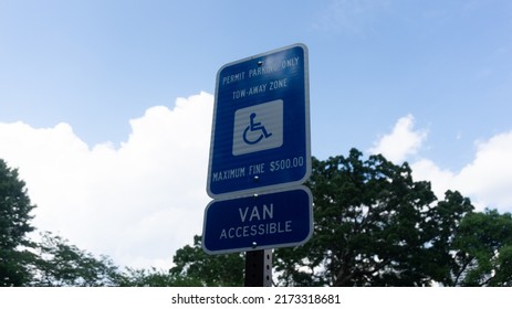 Handicapped Permit Parking Sign Background