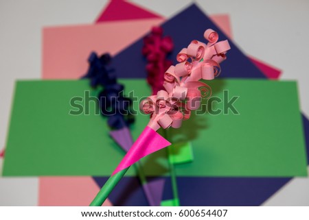 handicraft paper flowers made colorful paper stock photo edit now handicraft paper flower