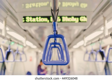 Handle On A Train In Singapore.