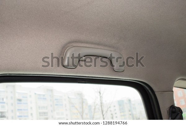 handle over the window in the
car