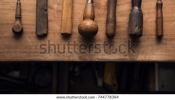 Handles Job Old Well Used Tool Stock Photo Edit Now 744778384