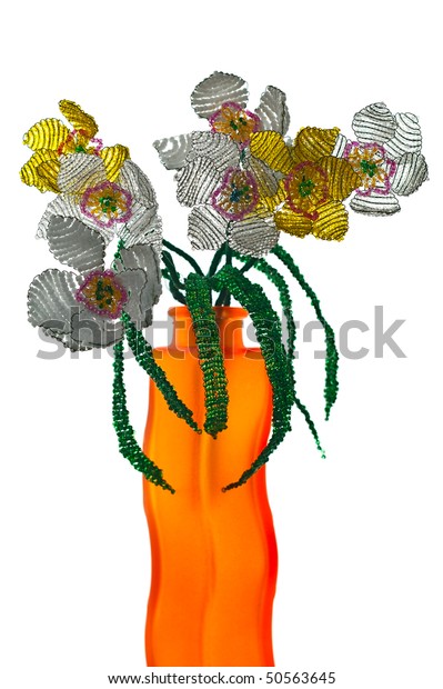 Handmade Article Vases Flowers Glass Beads Stock Photo Edit Now