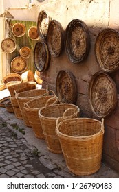 Handmade basket sold on the street.