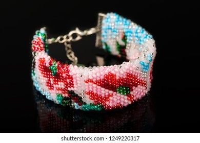 .Handmade beadwork. Bracelet. - Powered by Shutterstock