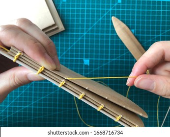 hand-made book binding craft paper notebook