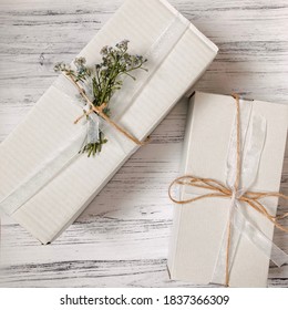handmade boxes. good gift. decorated with flowers - Shutterstock ID 1837366309