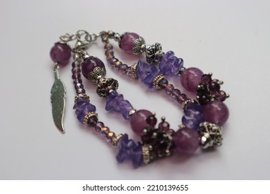 Handmade Bracelet Made With Amethist Stone