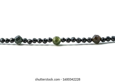 Handmade Bracelet Made Of Black Spinel And Tourmaline Of Dark Varieties