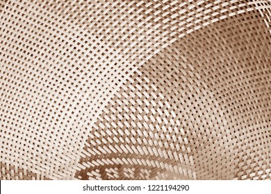 Handmade Brown Bamboo Or Wicker Weave Texture Background