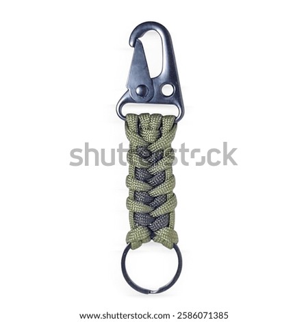 Handmade Camera Strap with Hook isolated on white background