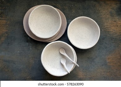 Handmade Ceramic Dishes. Working Process
