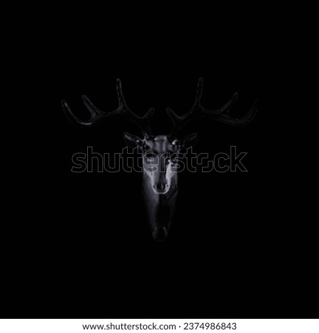 Similar – Ein wilder Rothirsch, Cervus elaphus, isoliert auf schwarzem Hintergrund