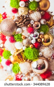 Handmade Christmas tree close up as a background - Shutterstock ID 344089628