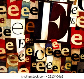 Paper Cut Letter E Stock Photos Images Photography Shutterstock