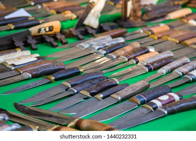 Handmade craft knives for sale at souvenir market