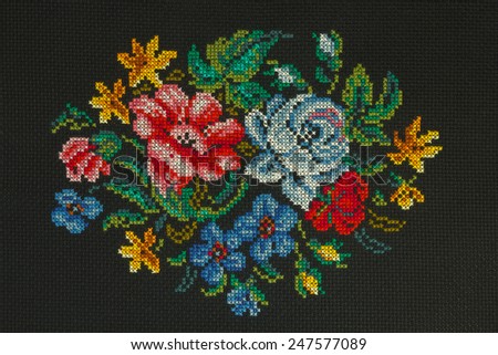 Handmade cross-stitch 