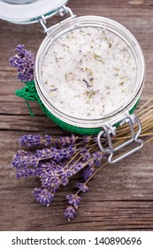 Handmade DIY Natural Sugar Body Scrub With Lavender And Coconut Oil