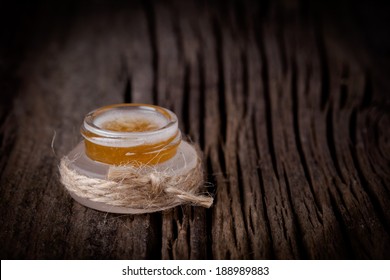 Handmade DIY natural sugar lip scrub with honey and coconut oil