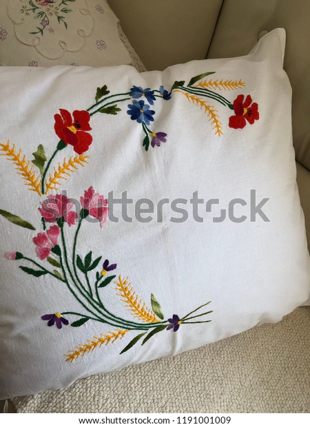 Embroidered Handmade Pillow