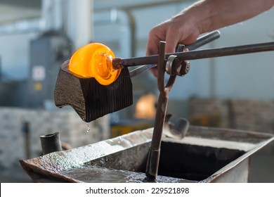 Handmade figures of melted glass