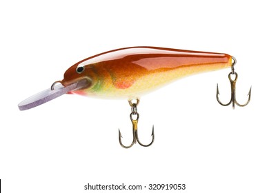 Handmade Fishing Lure Isolated On White.