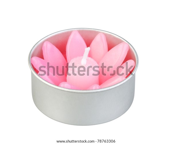 Handmade Flower Candle Small Pot Spa Stock Image Download Now