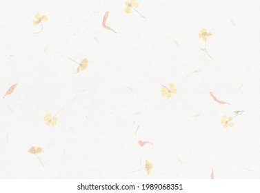 Handmade flower petal paper texture background