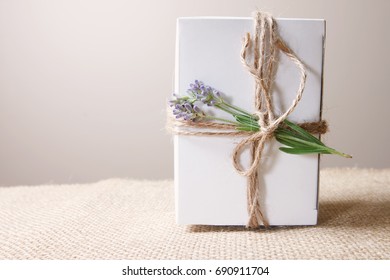 Handmade Gift Box With Lavender Sprig