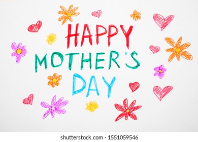 Royalty Free Mothers Day Kids Drawing Stock Images Photos