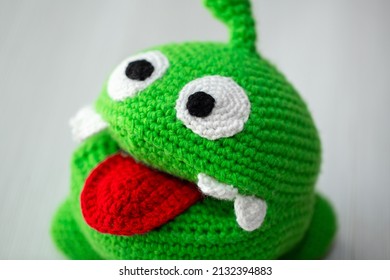 Handmade Knitted Toy Om Nom.