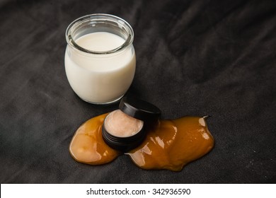 Handmade lip balm with milk and honey