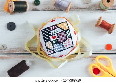 Pin Cushion Top View Images Stock Photos Vectors Shutterstock